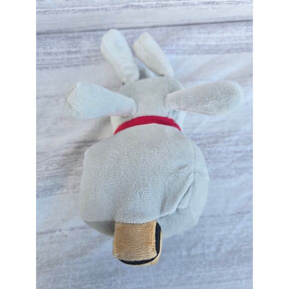 Minecraft Wolf Plush Toy Gray Red Collar Official Licensed Tamed Wolf - Picture 4 of 6